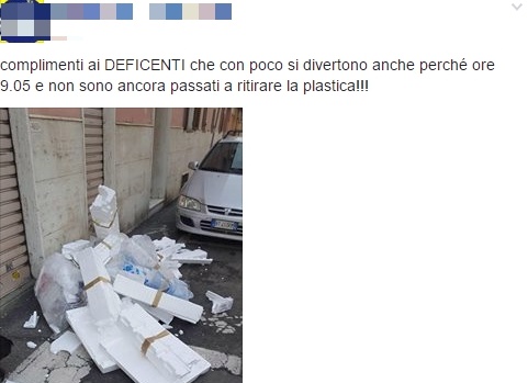 Crescentino: lasciano la plastica in strada e succede un disastro