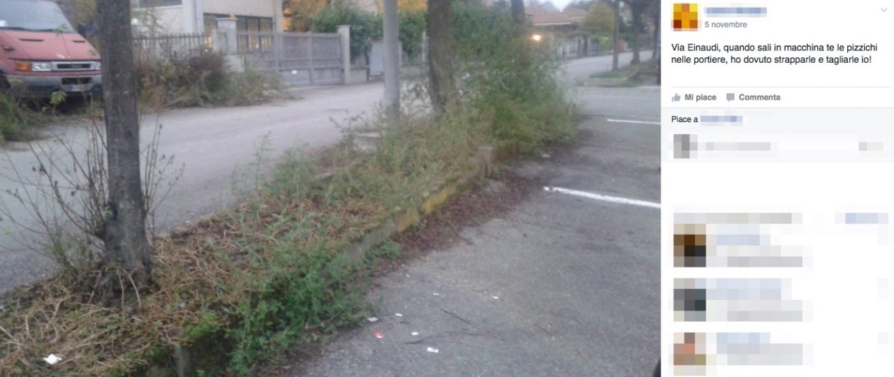 Brandizzo: per entrare in auto deve strappare l’erba alta