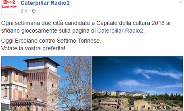 Settimo capitale della cultura, stasera se ne parla su Caterpillar Radio2