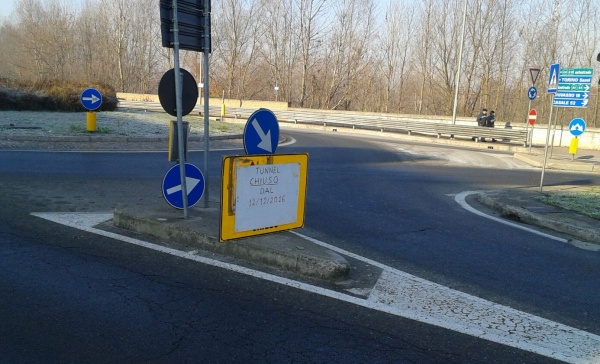 In arrivo disagi al traffico: chiude il tunnel di San Mauro per lavori