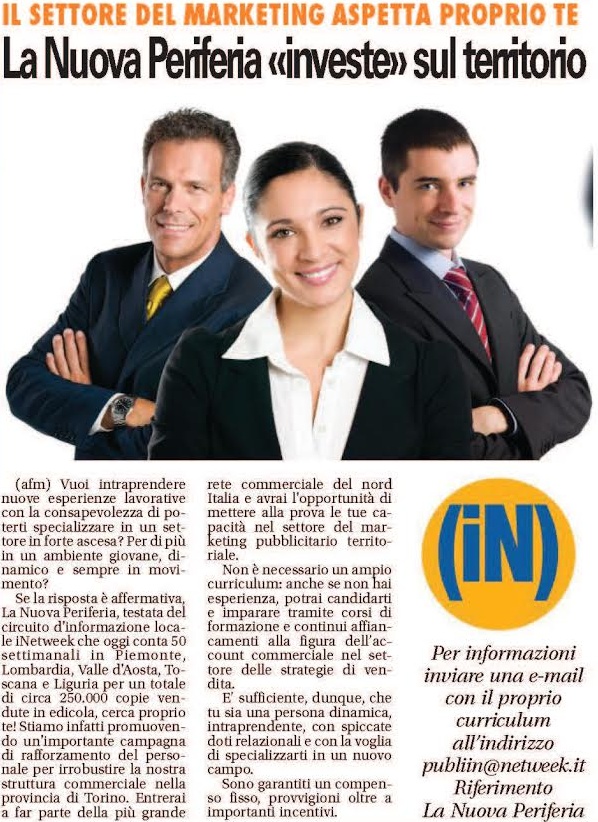 La Nuova Periferia cerca agenti