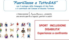 Gassino, si discute di sport e disabilità