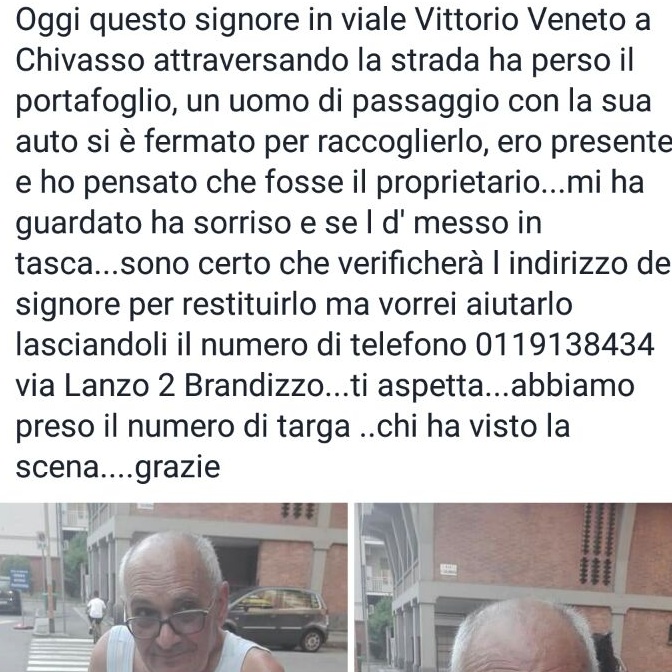 Pensionato ha perso il portafoglio sotto i viali, un autista lo raccoglie e lo porta via