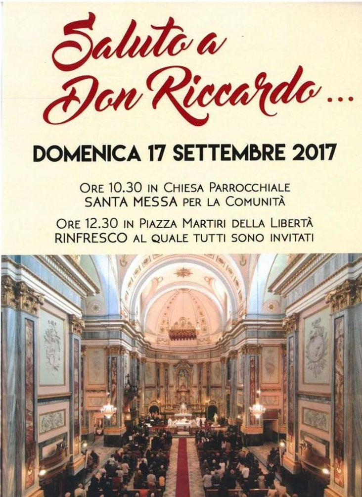 Cigliano saluta don Riccardo