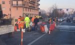 Traffico bloccato sul ponte del Po