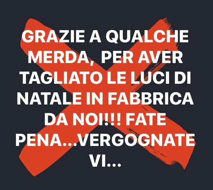 Tagliate luci di Natale la denuncia