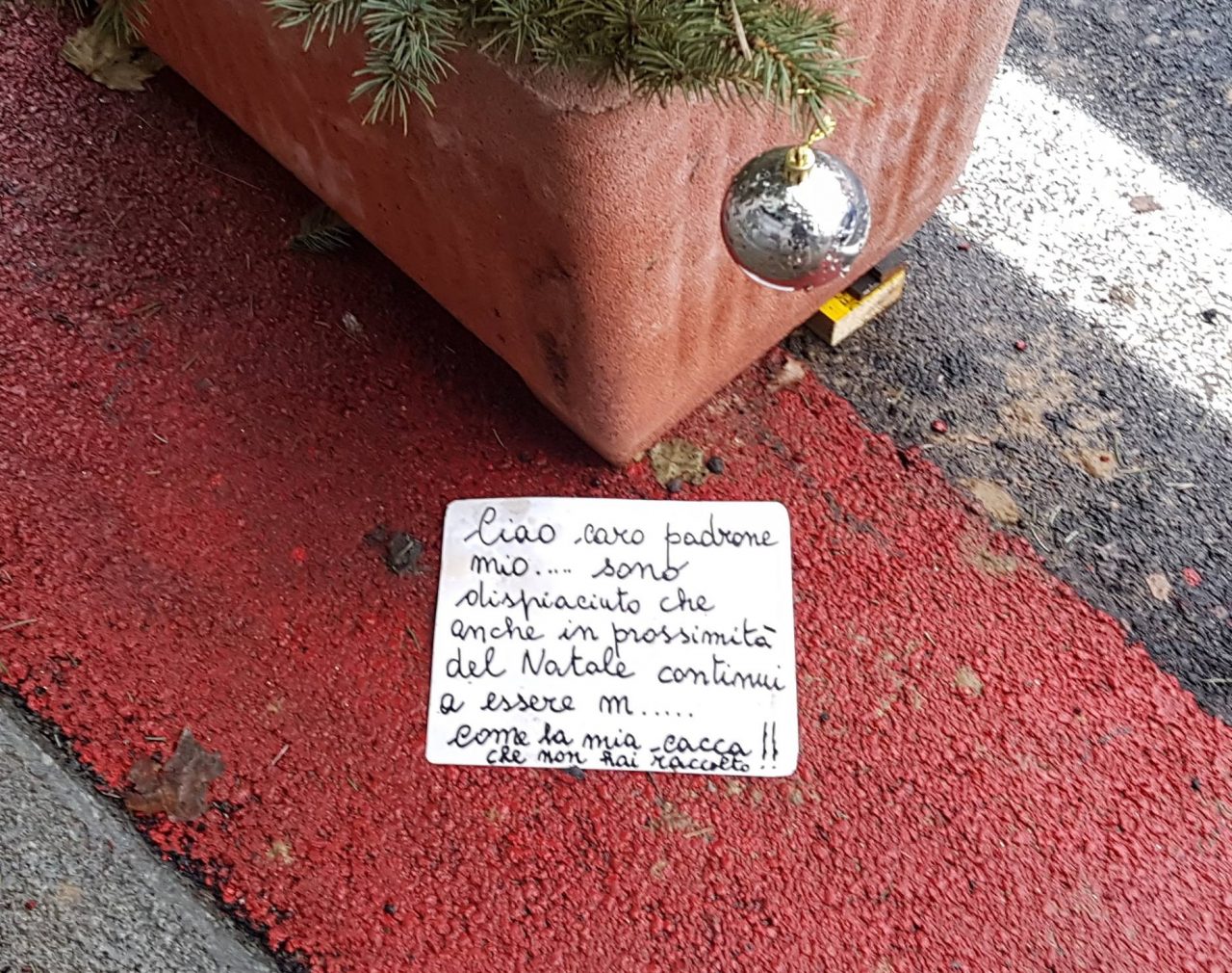 Cacche di cane sui marciapiedi è polemica