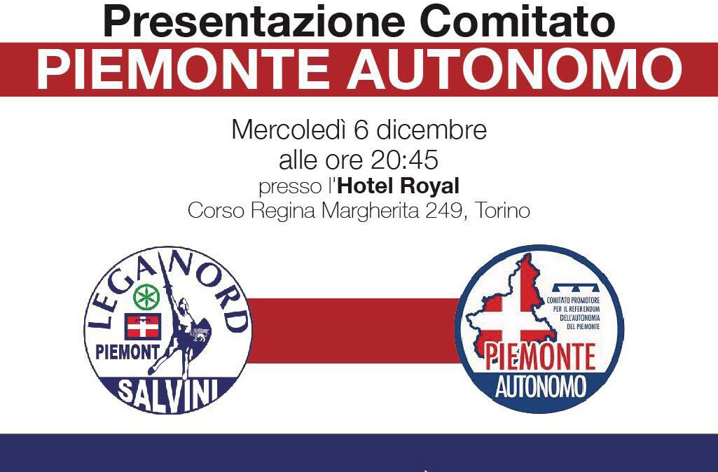 Piemonte Autonomo presenta il comitato