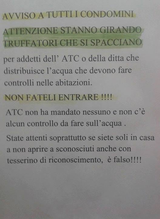 Allarme truffe i cittadini contro i malintenzionati