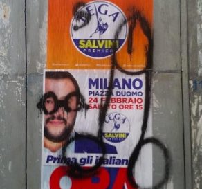 Vandalizzati manifesti elettorali