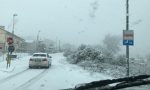 Strade sporche per la neve circolazione molto lenta e difficoltosa  LE FOTO