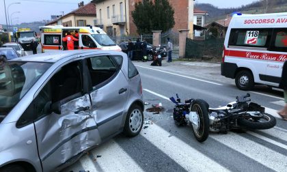 Auto contro moto centauro ferito ECCO CHI E'