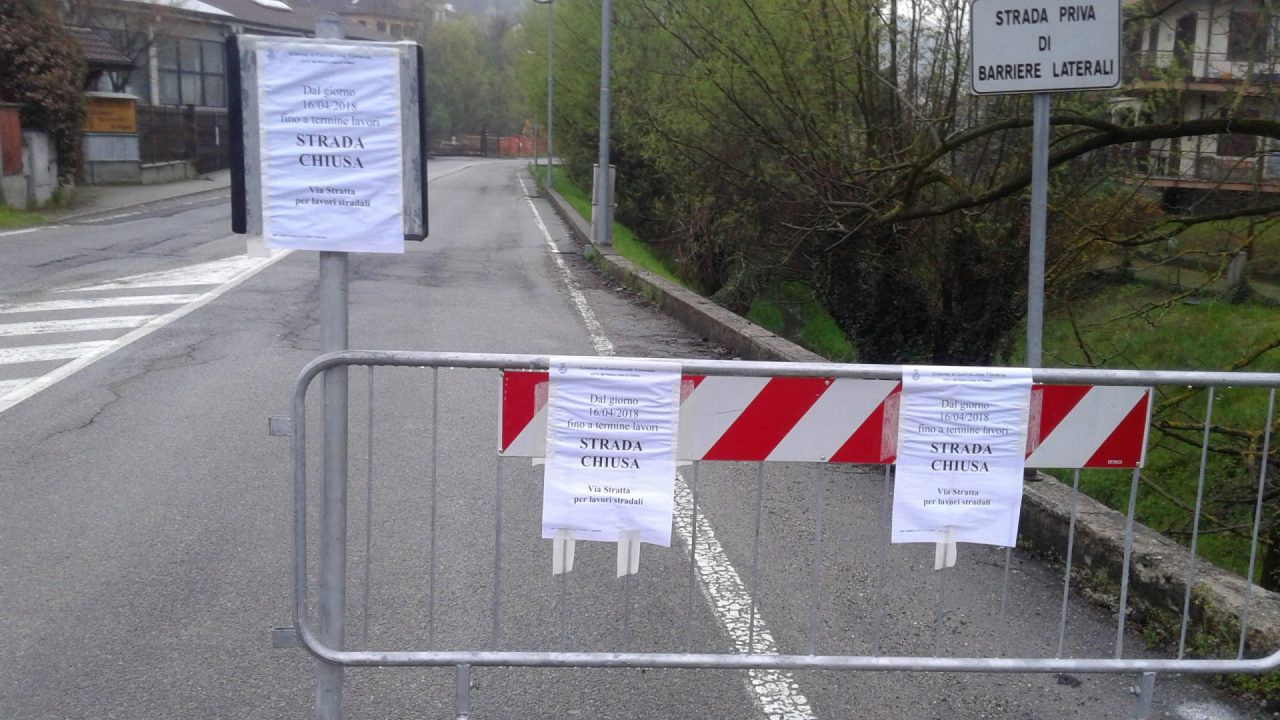 Strada chiusa per lavori