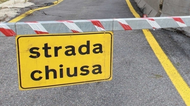 Strada chiusa fino a sabato 28 aprile
