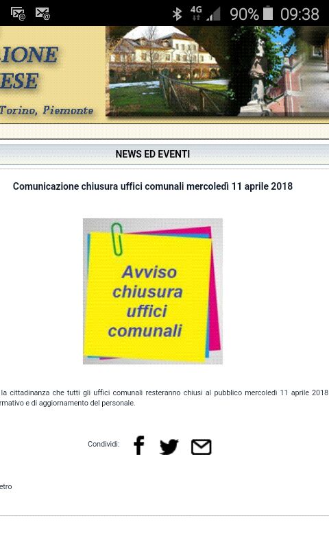 Uffici comunali chiusi tutto il giorno