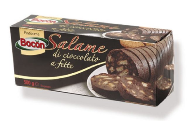 Frammenti di gomma ritirato salame di cioccolato
