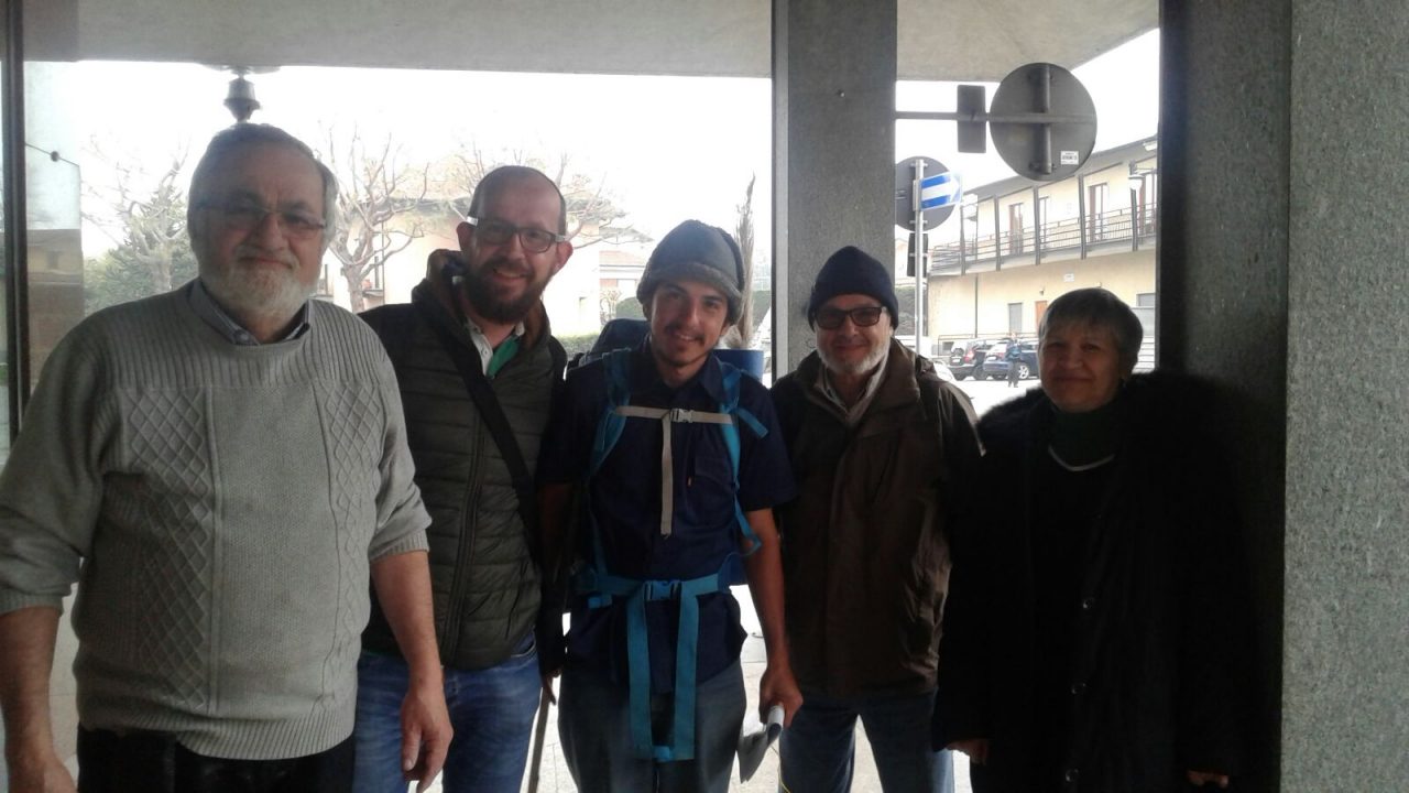 Via Francigena pellegrino accolto in città