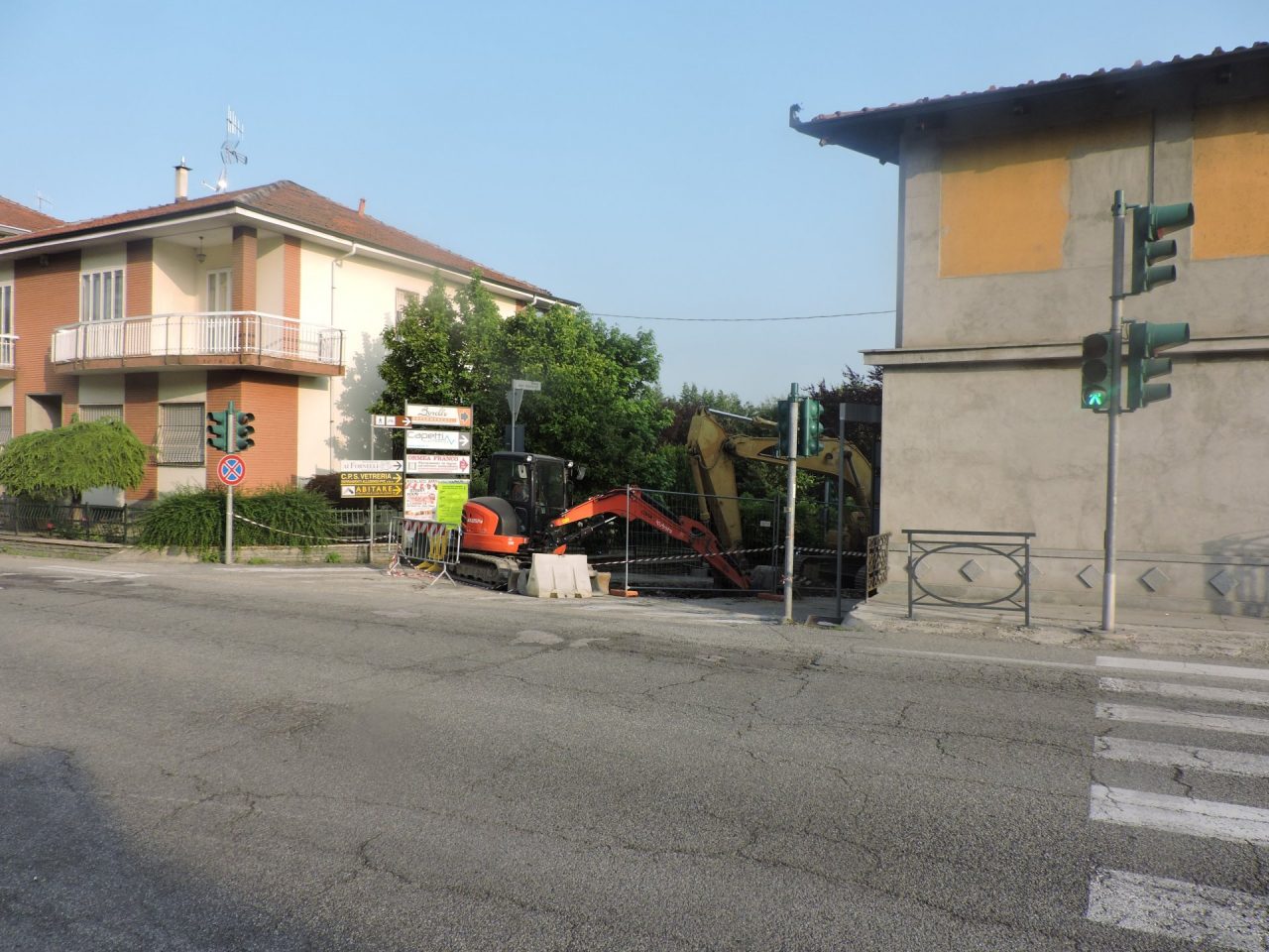 Strada franata aperto il cantiere