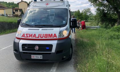 Ciclista cade a terra dopo puntura d'insetto