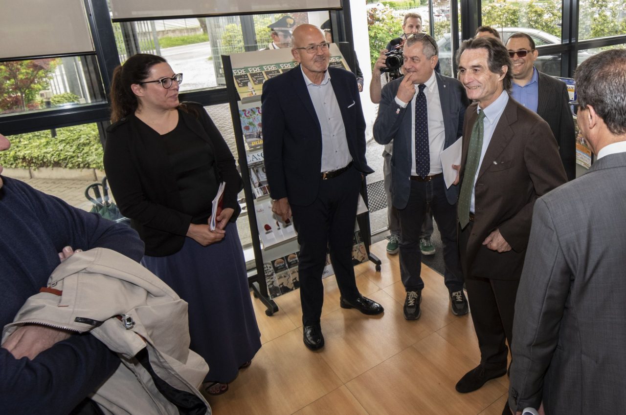 Il presidente lombardo Attilio Fontana visita Netweek