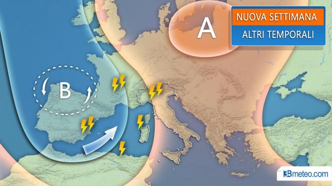 Temporali in arrivo per tutta la settimana