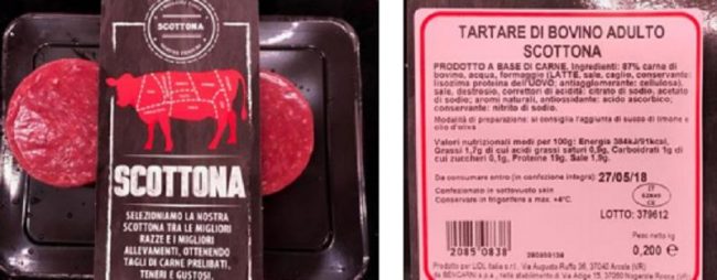 Lidl ritira tartare con batterio