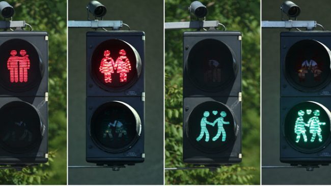 Semaforo gay friendly arriva a Torino