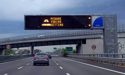 Pedone avvistato su autostrada Torino-Milano