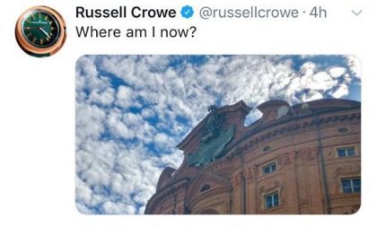 Russell Crowe a Torino oggi