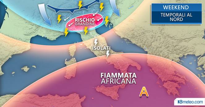 Weekend di temporali LE PREVISIONI