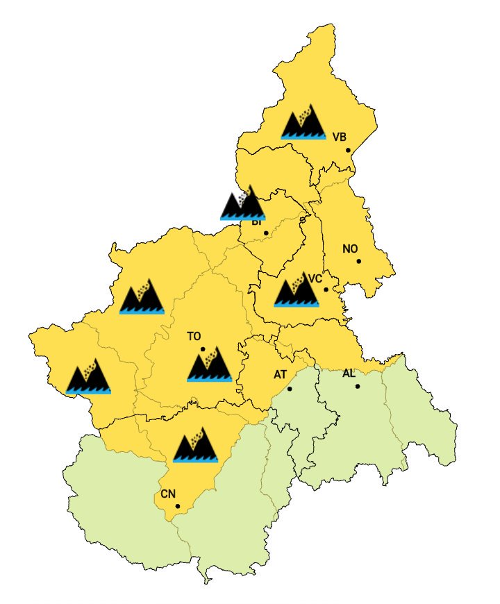 Temporali in serata è allerta gialla in Piemonte