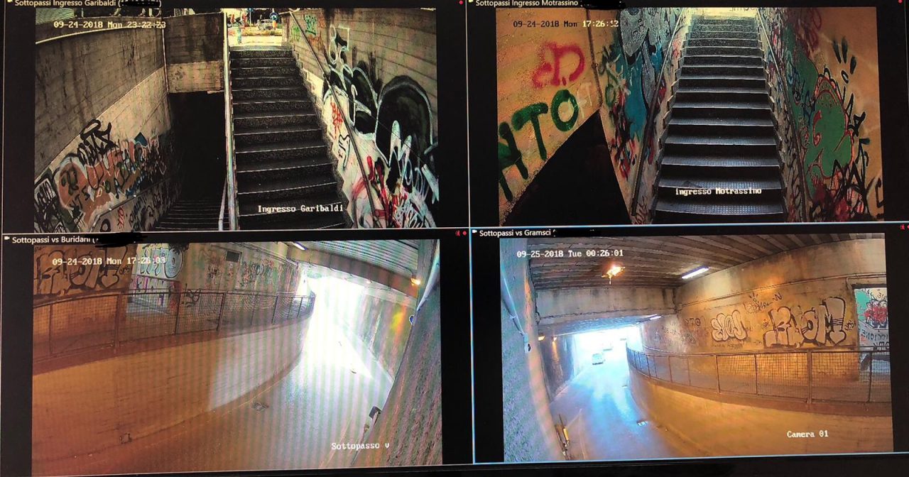 Sottopassaggio sicuro grazie alle nuove telecamere di sorveglianza