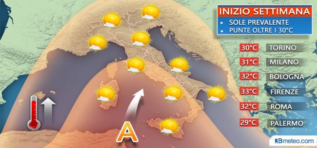 Nel fine settimana, in arrivo,  violenti temporali