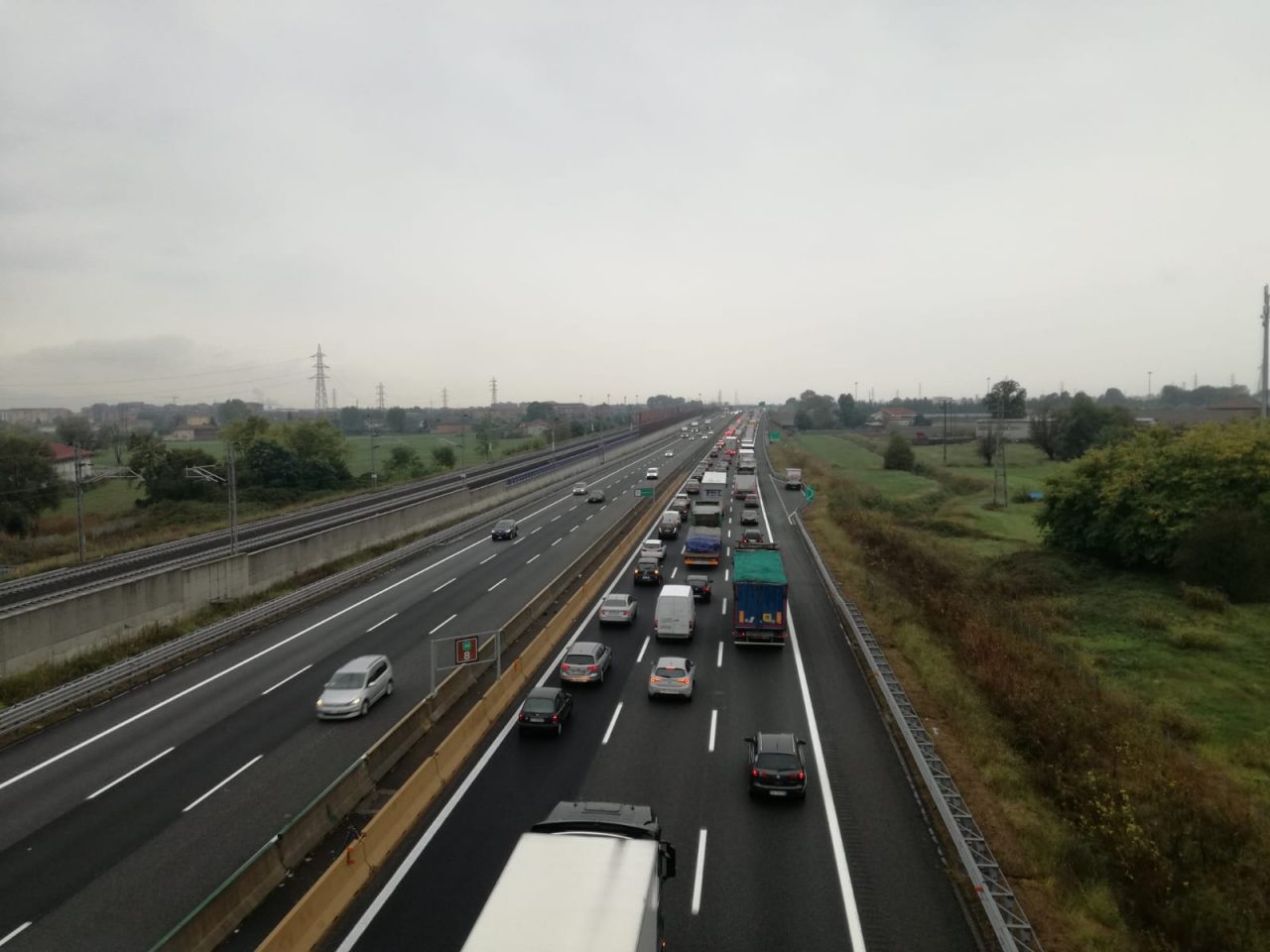 Incidente sull’A4, code tra Volpiano e Settimo LE FOTO