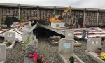 Crolla copertura del cimitero, diverse le tombe distrutte