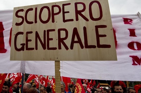 Sciopero generale per venerdì 26 ottobre
