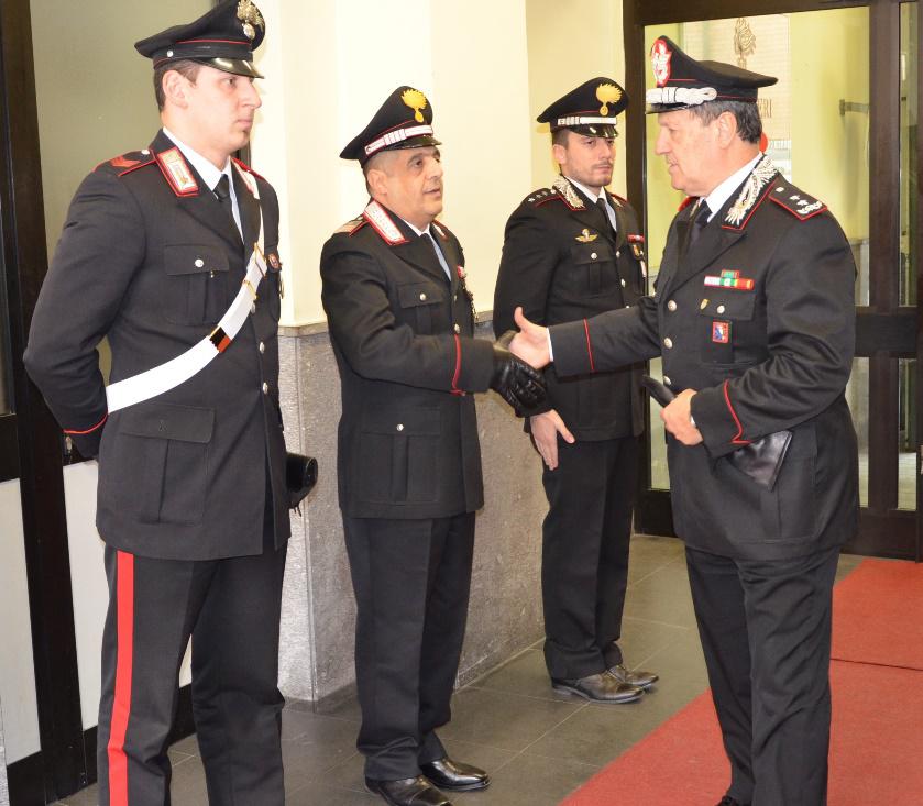 Generale Mariano Mossa in visita al Comando Provinciale di Vercelli