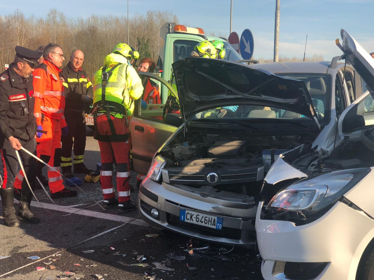 Incidente a Rondissone, pensionato al CTO – FOTO E VIDEO