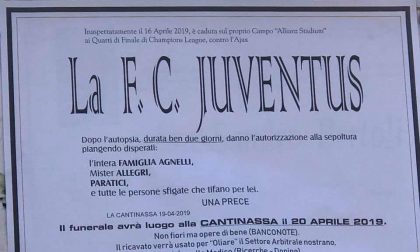 Manifesto funebre per la Juventus
