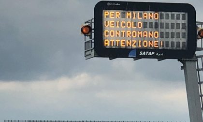 Auto in contromano lungo la A4 in direzione Milano tra Chivasso e Rondissone