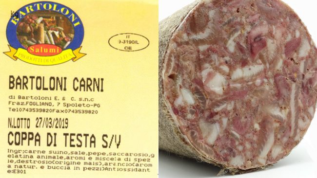 Coppa di testa Bartoloni ritirata dal commercio