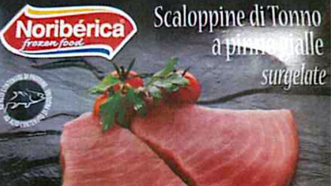 Istamina nelle scaloppine di tonno a pinne gialle: ritirate