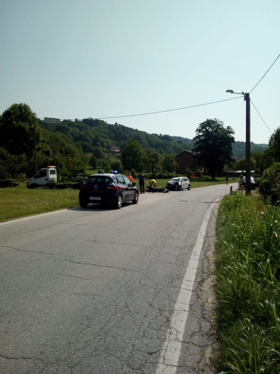 incidente auto moto gassino bussolino