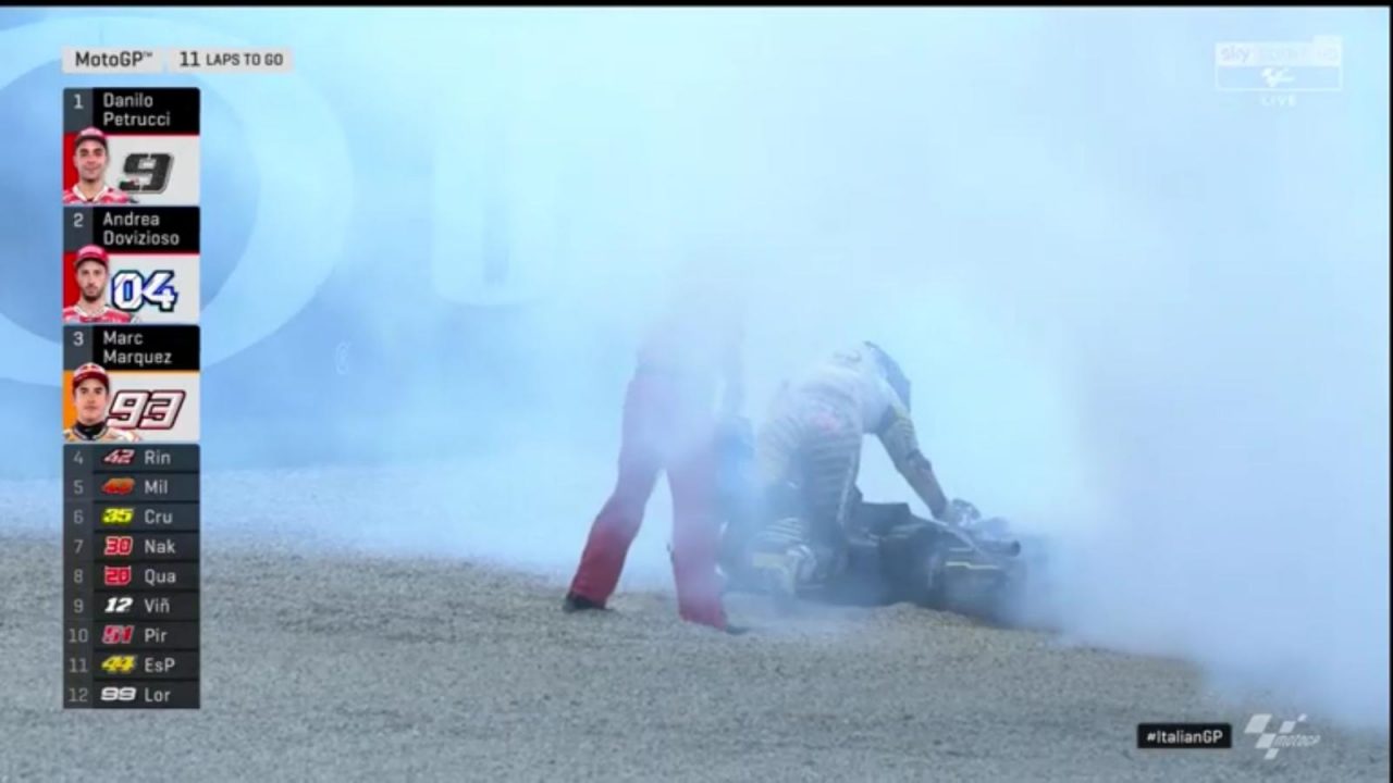 MotoGp del Mugello, Bagnaia cade al 12esimo giro