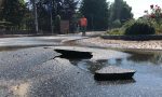 Tubo dell'acquedotto rotto, strade allagate e Chivasso senz'acqua FOTO e VIDEO