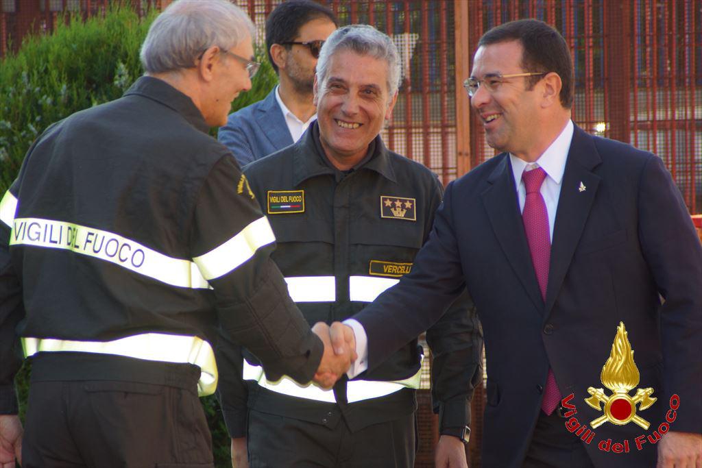 Vigili del fuoco, la visita del sottosegretario di Stato Candiani