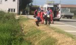 Incidente sulla Statale 26 a Caluso: ciclista tamponato da un'auto
