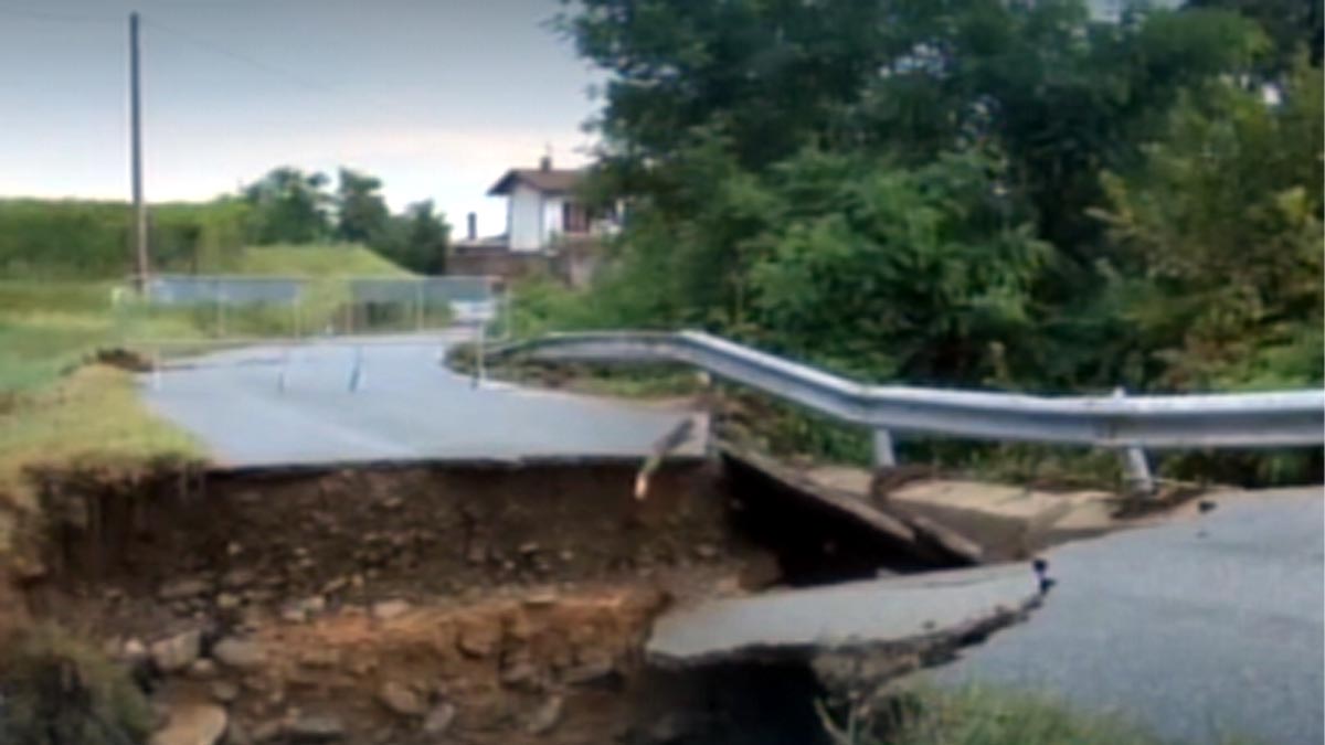 Nubifragio nella piana di Saluzzo, vento e allagamenti FOTO