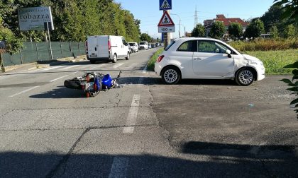 Auto contro moto, incidente all'imbocco della città
