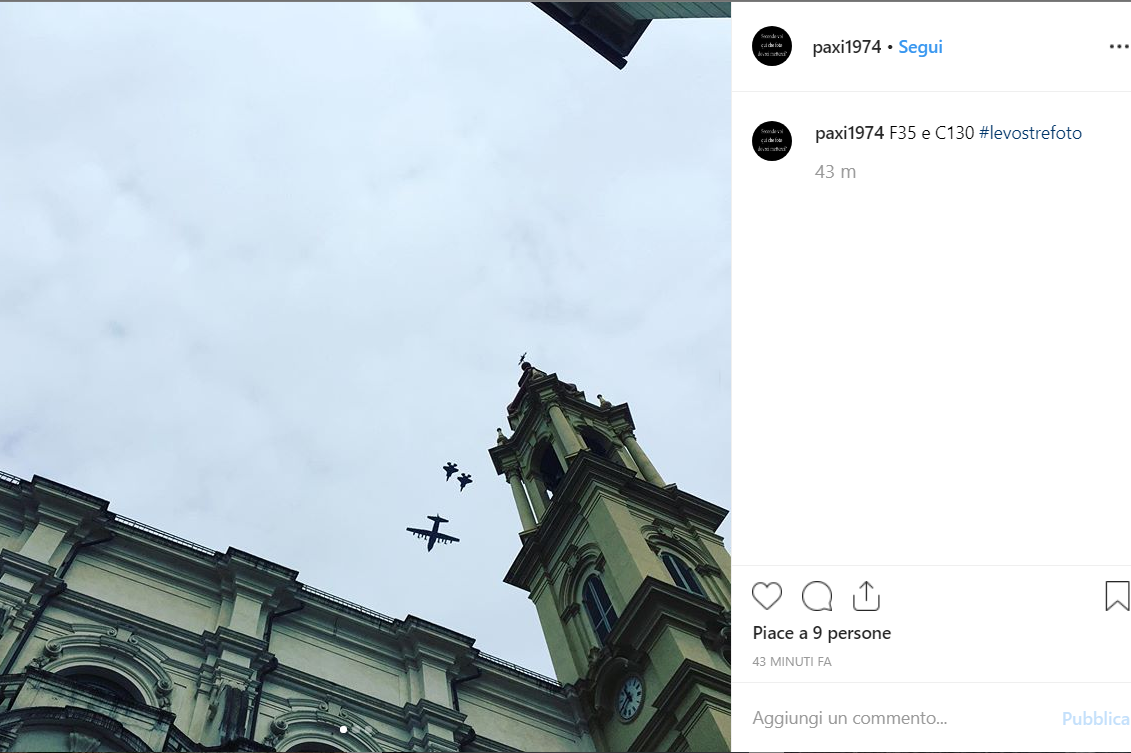 Aerei militari a bassa quota su Torino, le FOTO dell’esercitazione